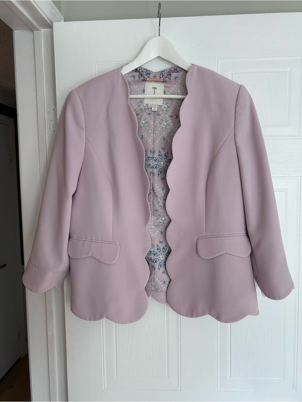 Ted Baker London Lavender Scallop-Edge Blazer